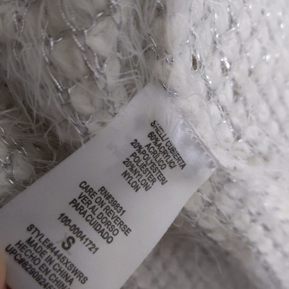 XOXO Ivory Fuzzy Cardigan Sweater Women’s | Open Front Cozy Layering Top - Picture 9 of 10